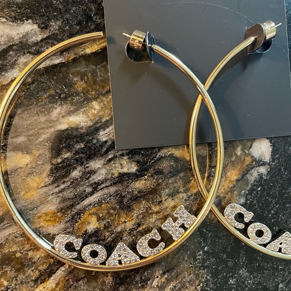 Coach Hoop Earring -Gold - Picture 3 of 5